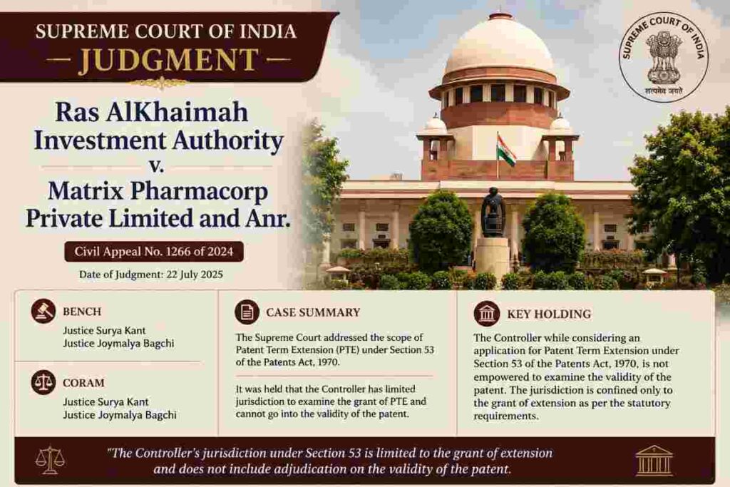 Ras AlKhaimah Investment Authority v. Matrix Pharmacorp Private Limited and Anr.