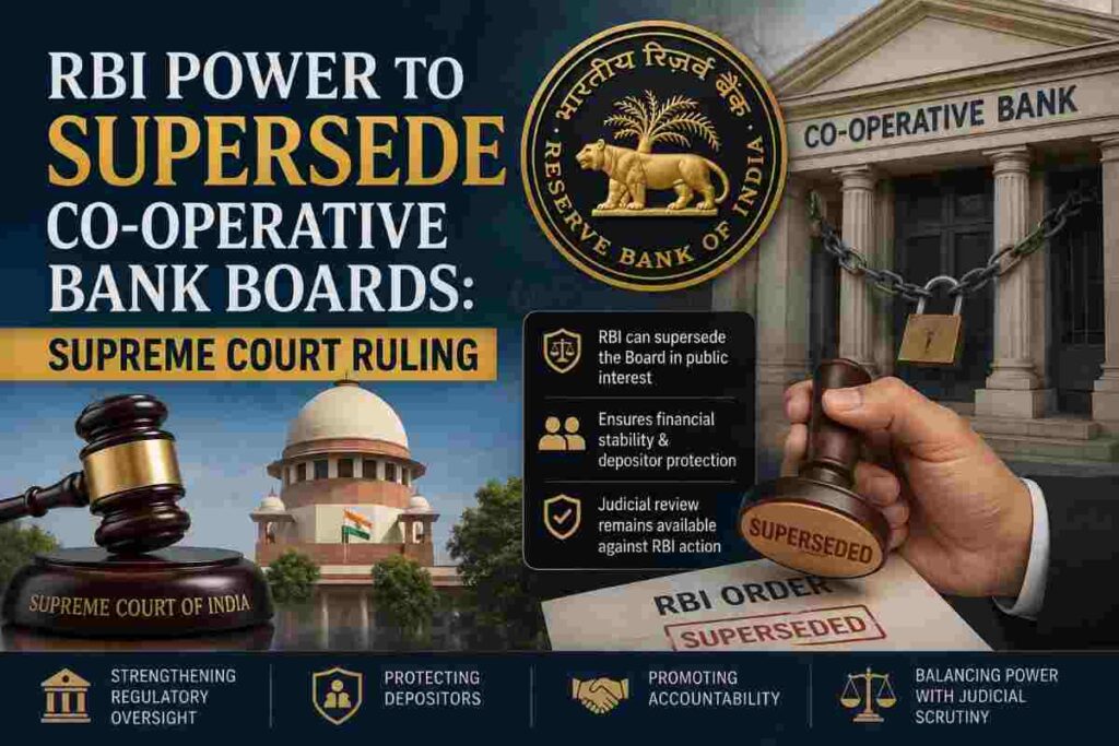 RBI Power to Supersede Co-operative Bank Boards: Supreme Court Ruling